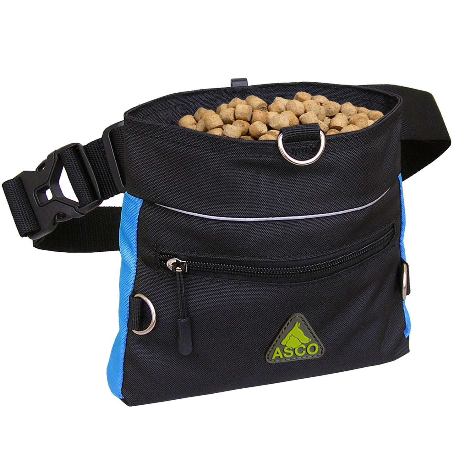 ASCO Futterbeutel mit Einhand-Schnappverschluss, Leckerlibeutel 20x20 cm, QuickTouch Leckerlietasche