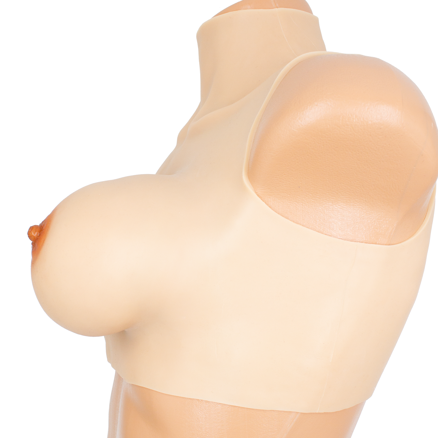 Torso mit Silikonbrüsten und Hals, ultra realistischer Skin-Halbbody, Typ T2