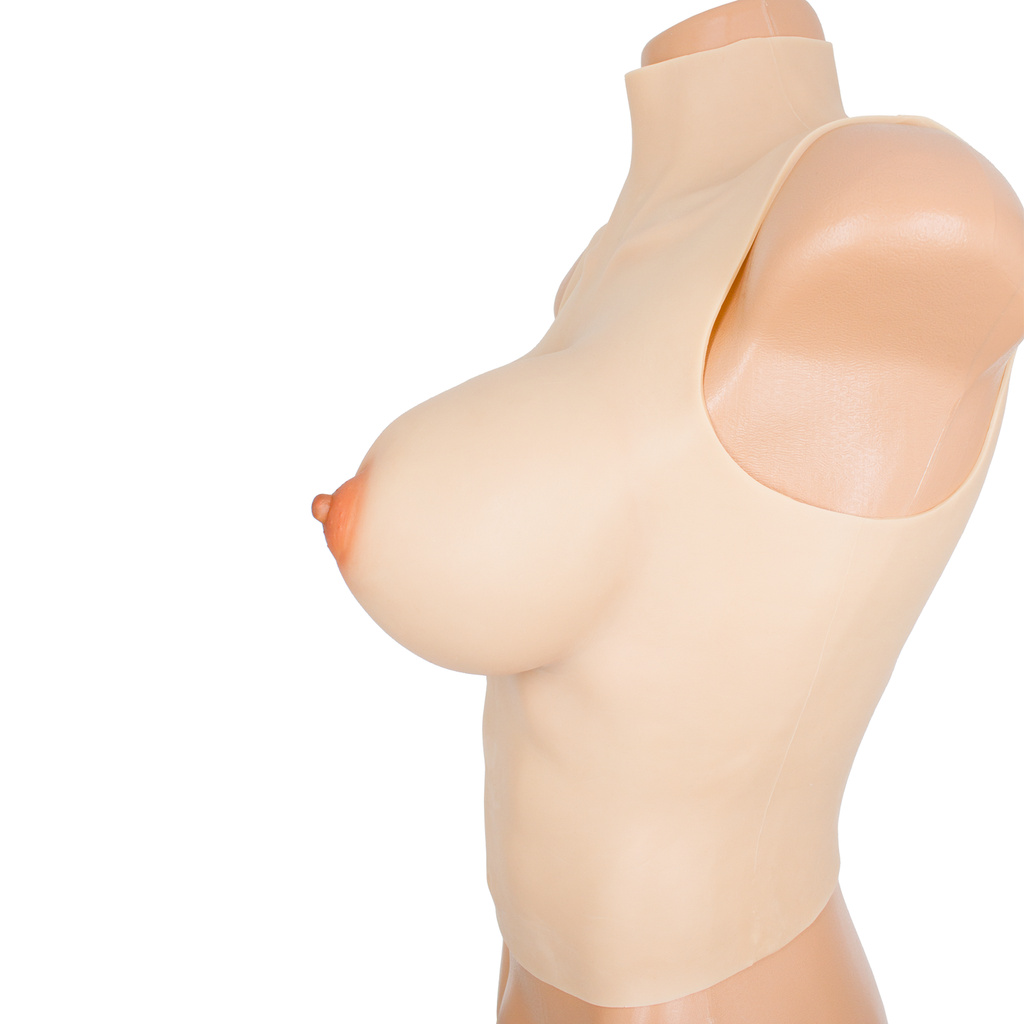 Torso mit Silikonbrüsten, Hals und Bauch, ultra realistischer Skin-Halbbody, Typ T3