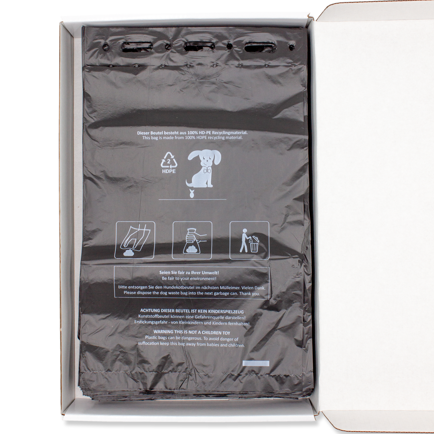 1000 Hanging Dog Waste Bags – Tear-resistant, opaque & environmentally friendly