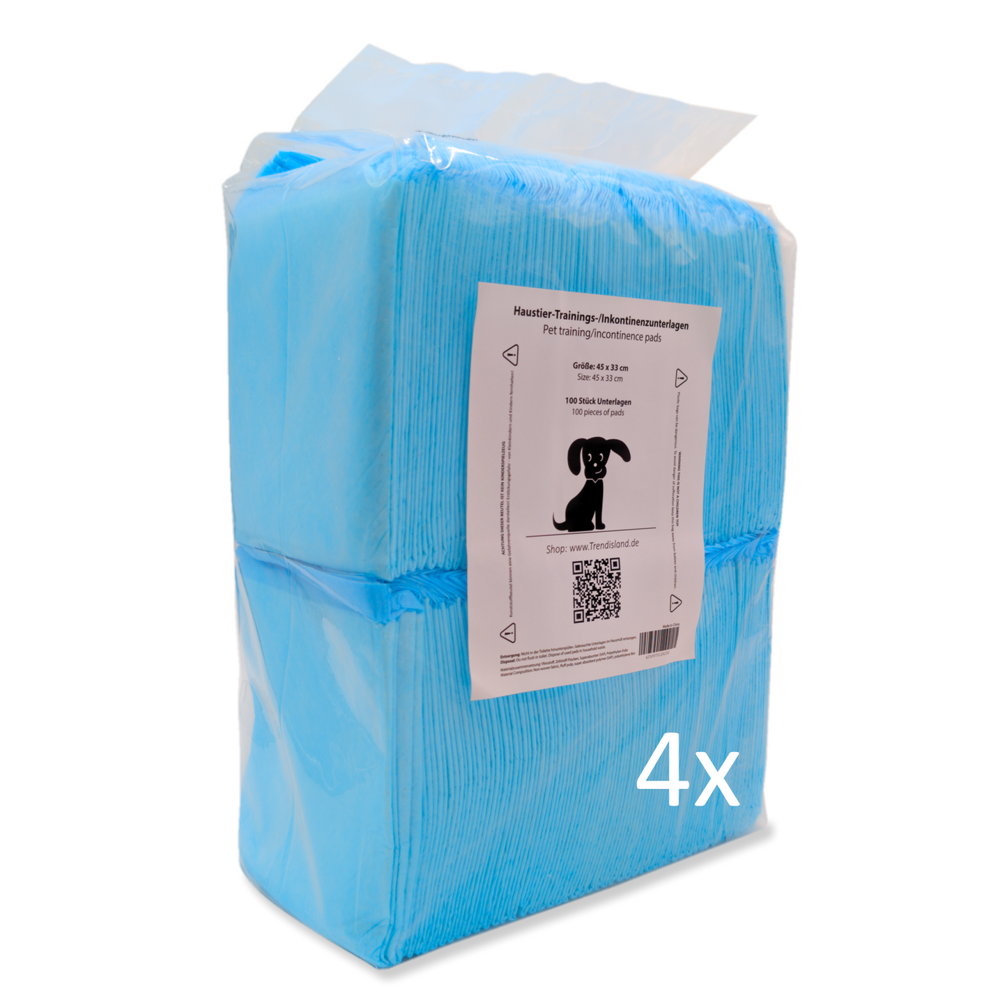 Hunde Trainingspads 45×33 cm – Saugstarke Inkontinenzunterlagen