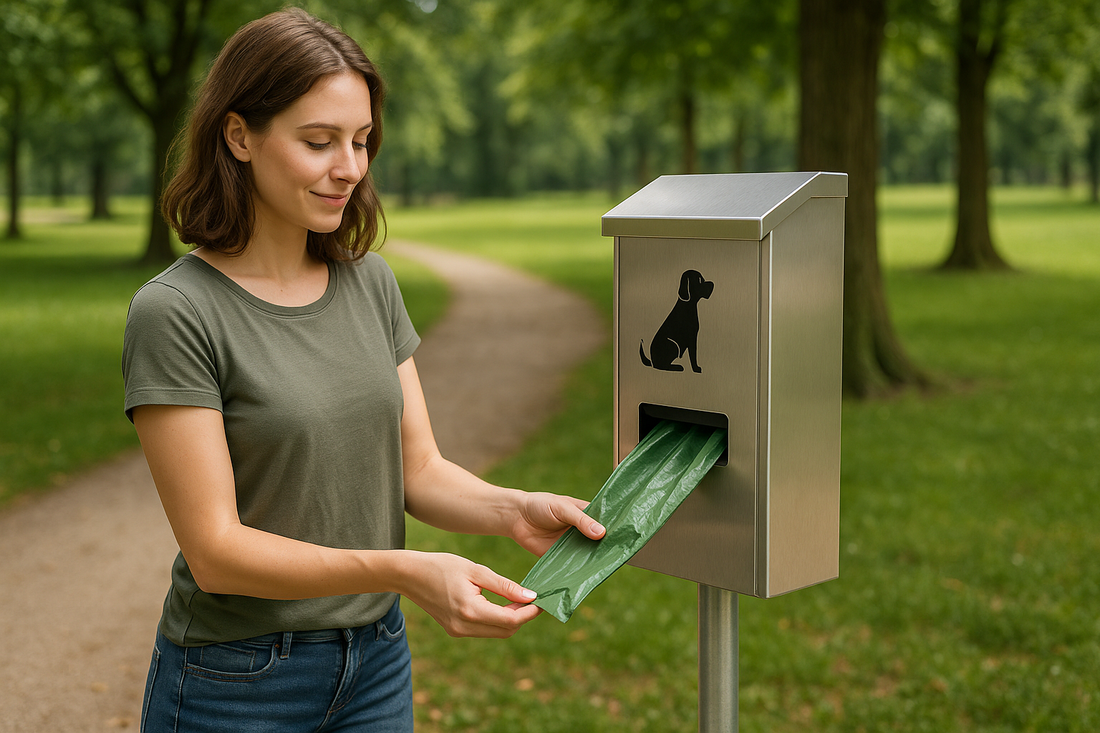 Kotbeutelspender im Park – so praktisch sind Metall-Spender!