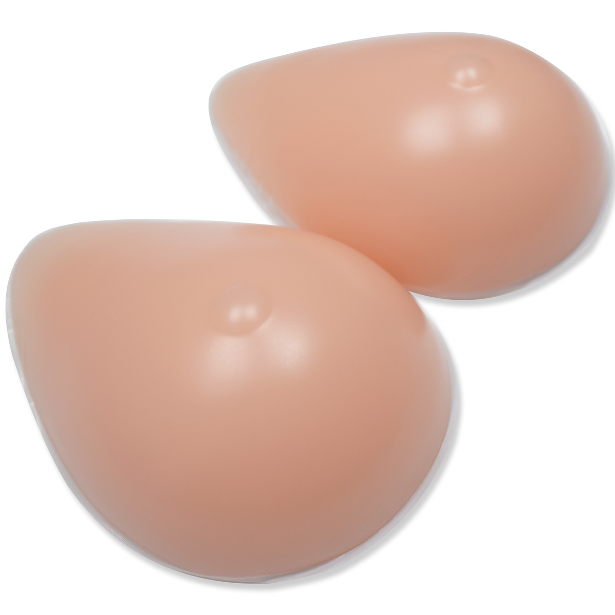 Silikonbrüste in Tropfenform, ohne Haftschicht, farblose Nippel, Typ T1 - Cup B - 500g