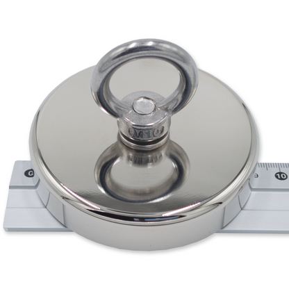 Bergemagnet 340kg N52 Ø 90mm Neodym Magnetangeln Suchmagnet mit Öse