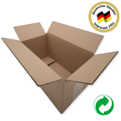 Braune Faltkartons 240x130x130mm 1.2 B-Welle 1-wellig Versandkarton 24x13x13cm