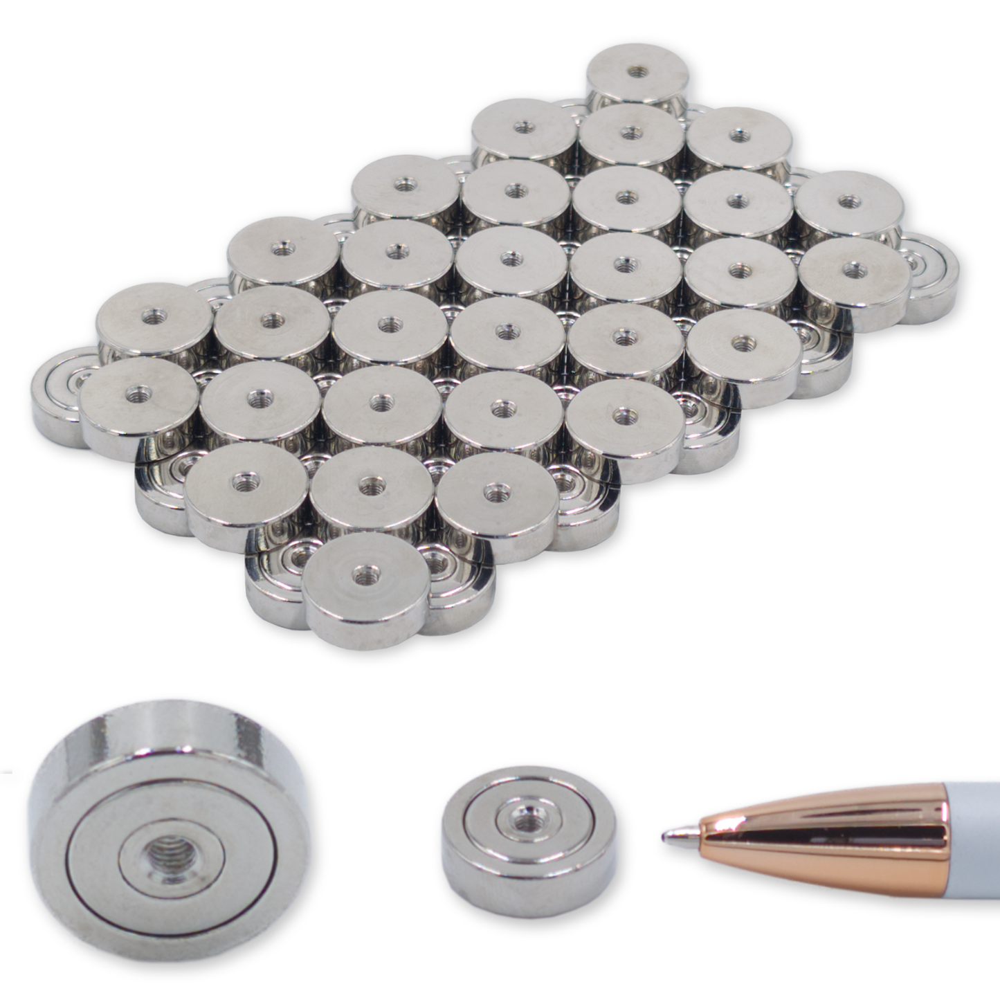 Neodym Topfmagnet M3 N40 Ø16x4,5mm | 2-10 Stück