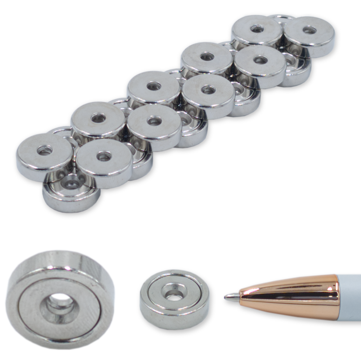 Neodym Topfmagnet N40 Ø16x5mm ohne Gewinde | 2-10 Stück