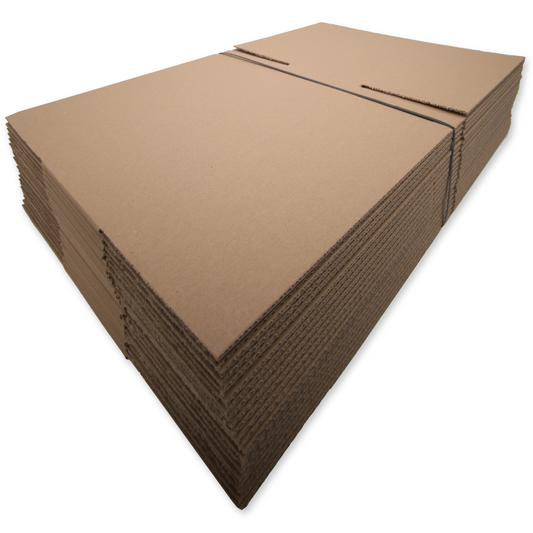 Faltkarton 320x250x120 mm (32x25x12 cm), braun, 1-wellig B-Welle, Versandkarton, Bild 2