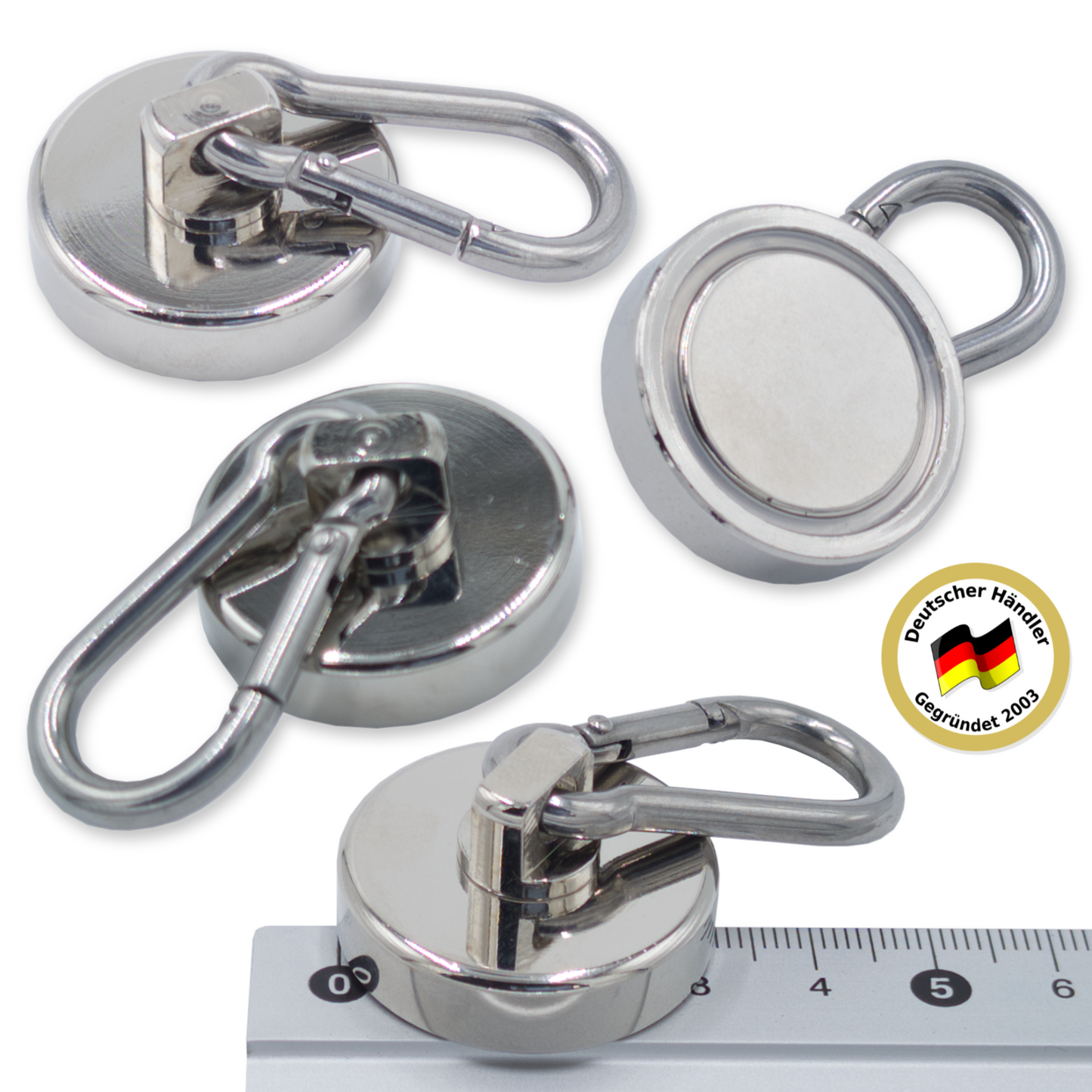 Neodym Karabinermagnet Ø32mm N52 | 1-10 Stück
