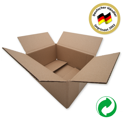 Braune Faltkartons 200 x 150 x 90mm 1.2 B-Welle 1-wellig Versandkarton 20x15x9cm