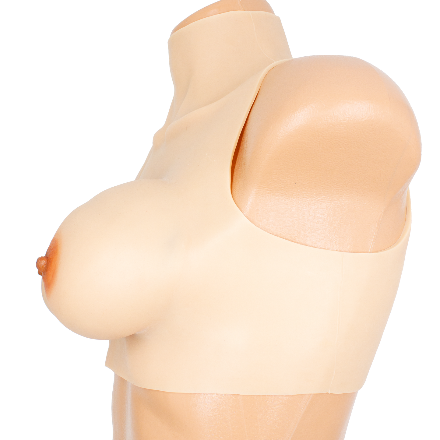 Torso mit Silikonbrüsten und Hals, ultra realistischer Skin-Halbbody, Typ T2