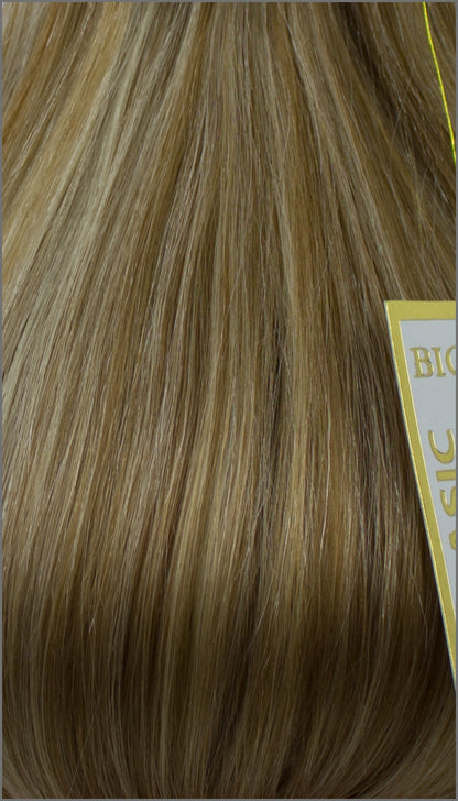 Clip-in Haar Extensions mit Echthaar, #27/613, Honigbraun / Platinblond, BASIC von BIONORA, 43/53/63cm, 70/80/90 Gr.