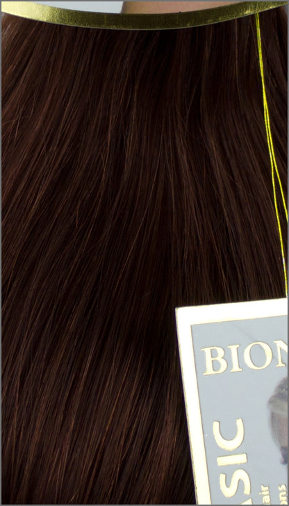 Clip-in Haar Extensions mit Echthaar, #33, Mahagoni, BASIC von BIONORA, 43/53/63cm, 70/80/90Gr.