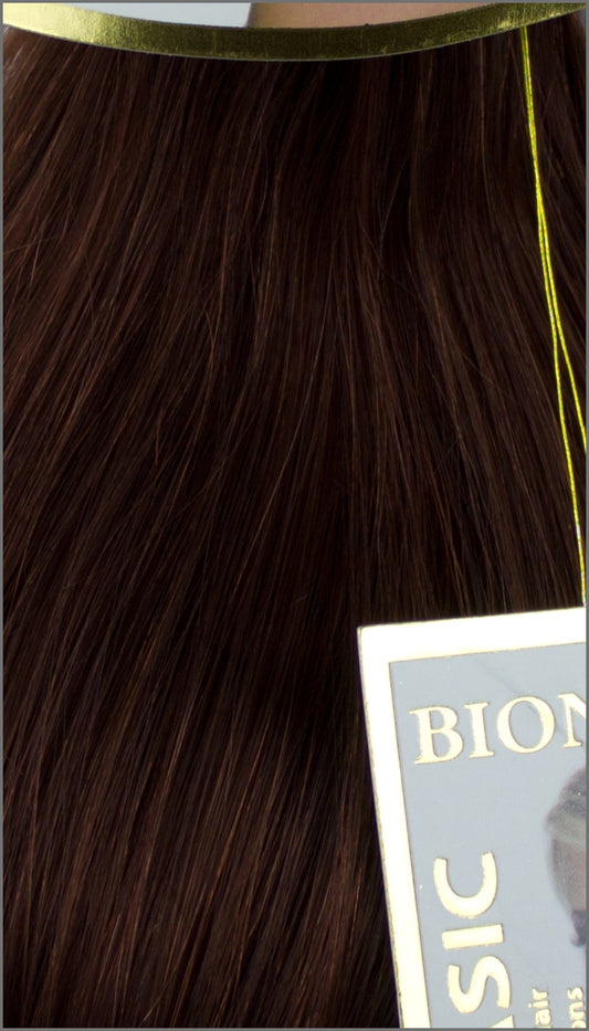 Clip-in Haar Extensions mit Echthaar, #33, Mahagoni, BASIC von BIONORA, 43/53/63cm, 70/80/90Gr.