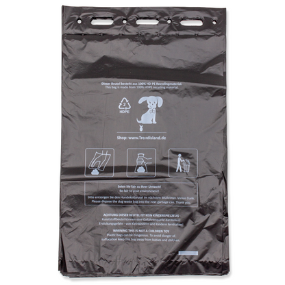 100 Stück schwarze Hundekotbeutel 21×31,5 cm – Reißfest, blickdicht & umweltfreundlich