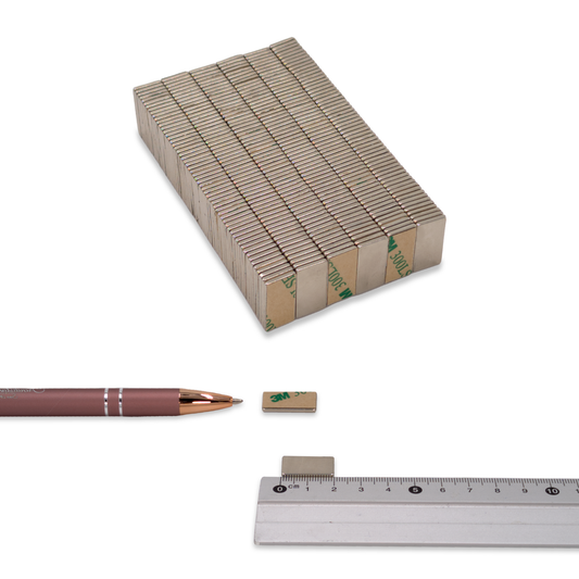 Trendisland Neodym Blockmagnet N52 selbstklebend 20×10×1,5 mm