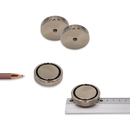 Neodym-Topfmagnet N40 Ø48×11,5 mm mit M6 Innengewinde
