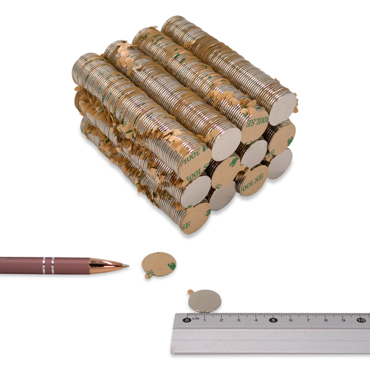 Neodym Scheibenmagnet selbstklebend N52 Ø20×1 mm, 3M Klebeschicht