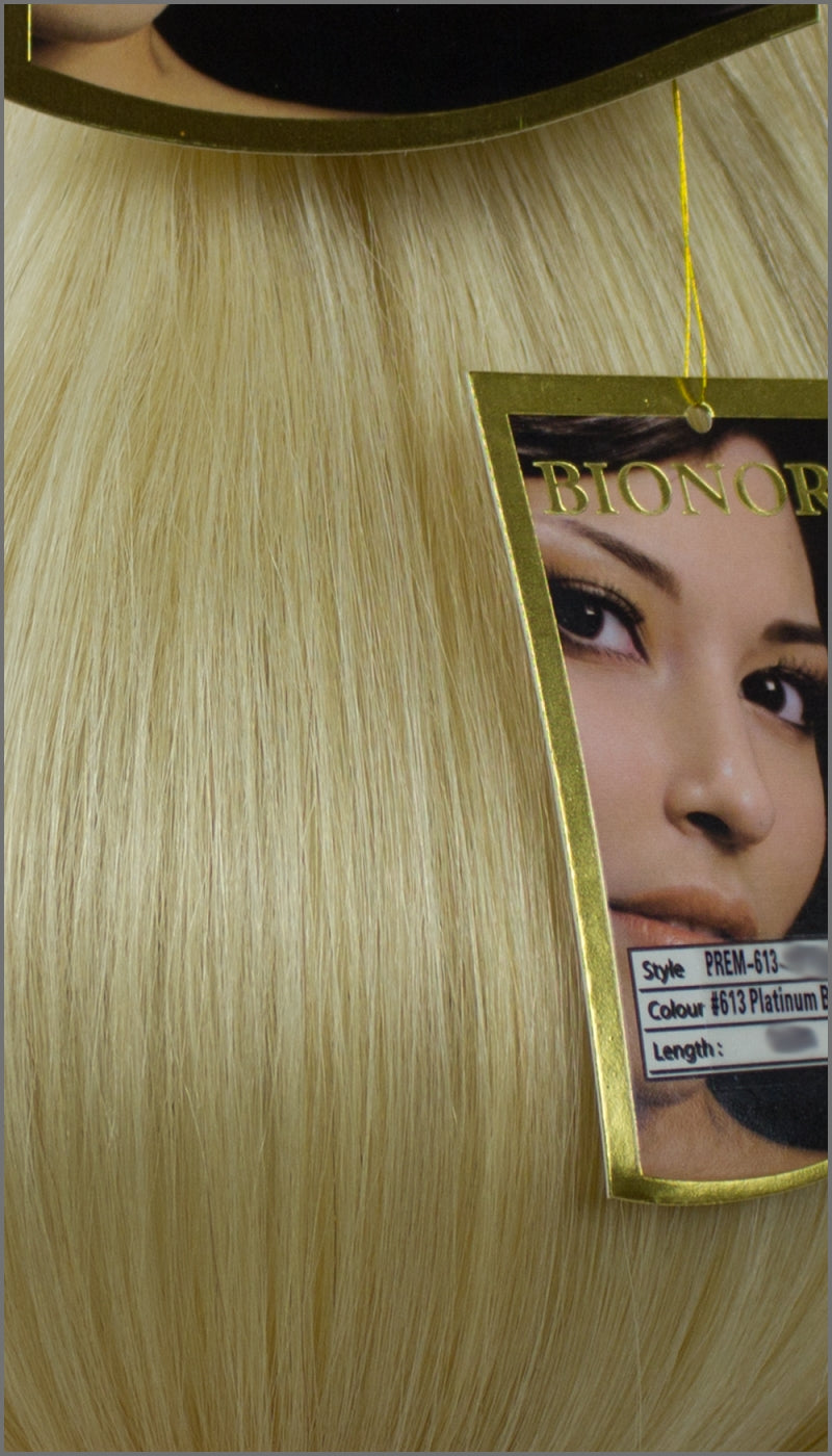 Clip-in Haar Extensions, BIONORA PROFESSIONAL, #613, Platinblond, 40 50 60 (+) cm, 85/95/105 Gramm