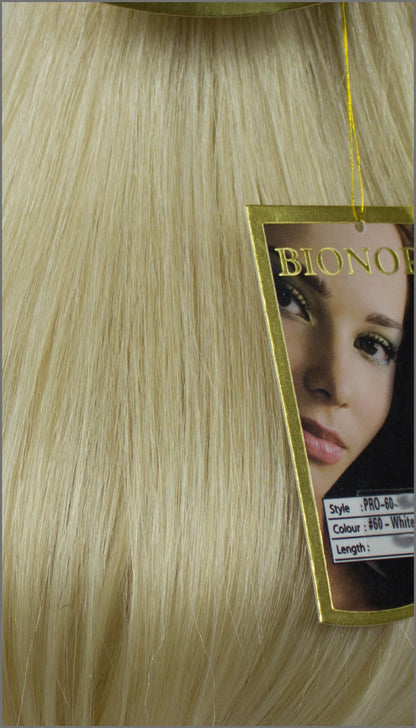 Clip-in Haar Extensions, BIONORA PROFESSIONAL, #60, Weißblond, 40 50 60 (+) cm, 85/95/105 Gramm